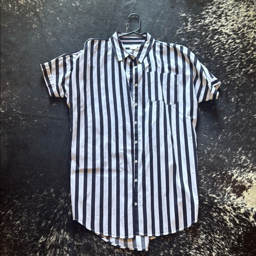 Navy Blue and White Striped dress